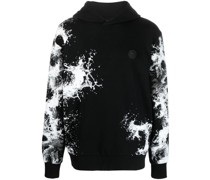 logo-print cotton hoodie