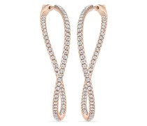 18kt Rotgoldcreolen mit Diamanten