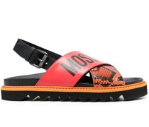 Slingback-Sandalen mit Logo