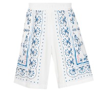 Straight-Leg-Shorts aus Leinen