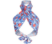 Cropped-Oberteil mit Blumen-Print