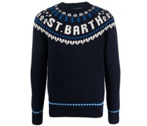 Pullover mit Intarsien-Logo