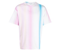 ombré-effect striped cotton T-shirt