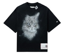 T-Shirt mit Cat-Print