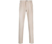 straight-leg turn-up chino trousers