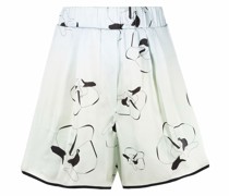 High-Waist-Shorts mit Blumen-Print