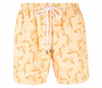 Badeshorts mit Wal-Print
