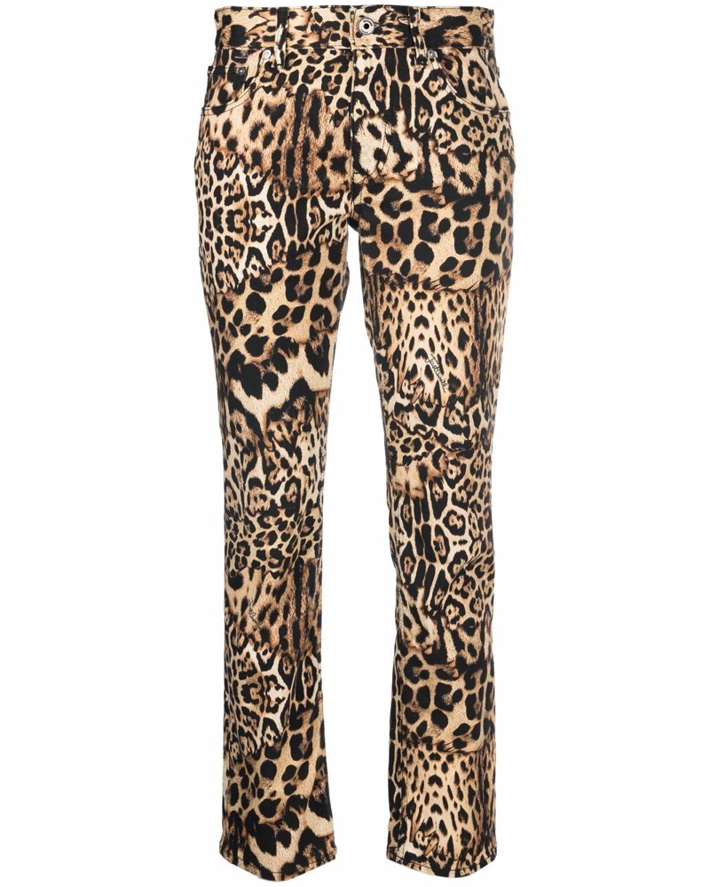 Just Cavalli Damen Hose mit Leoparden-Print