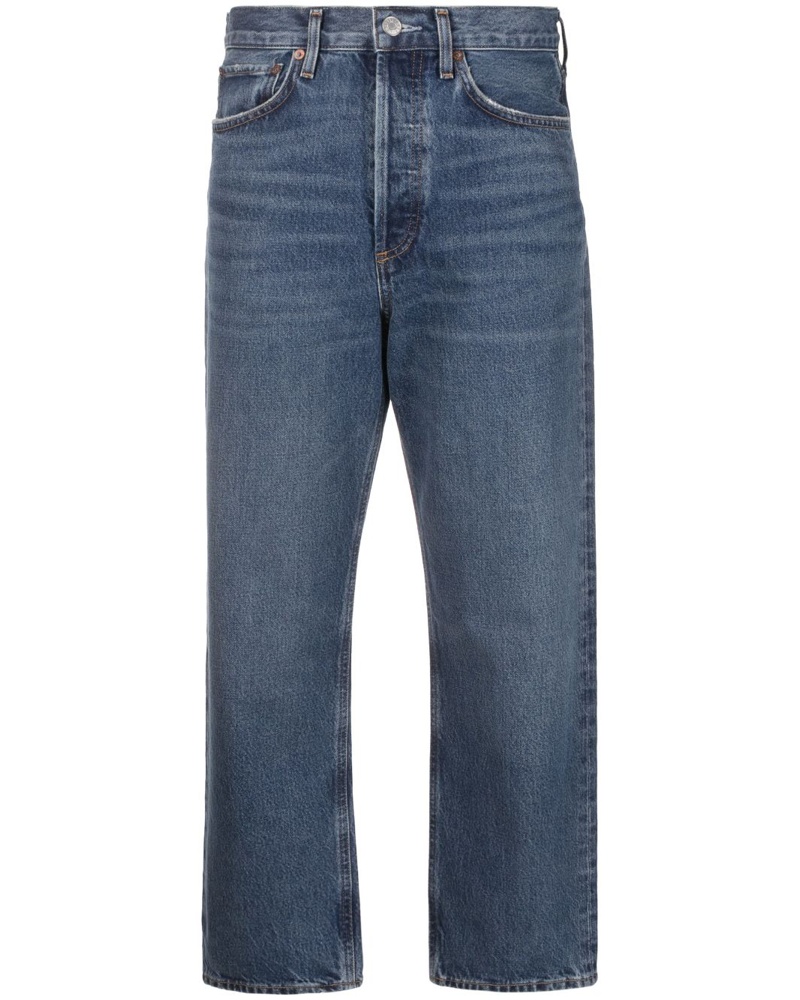 AGOLDE Damen Cropped-Jeans mit hohem Bund
