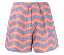 Joggingshorts mit Wellen-Print