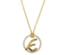 18kt yellow  Love Letter diamond necklace
