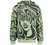 Hoodie mit Wirbelmuster