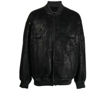 Bomberjacke in Lederoptik