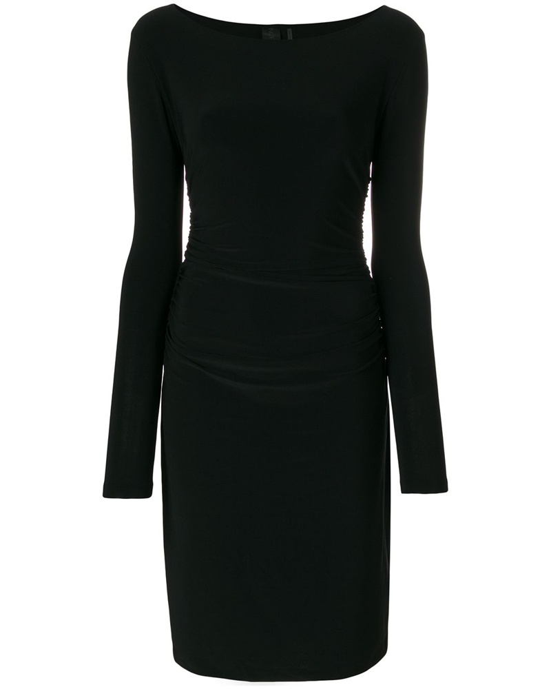 Norma Kamali Damen Kleid mit langen Ärmeln