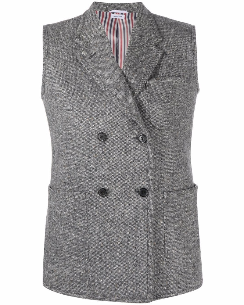 Thom Browne Damen Doppelreihige Weste