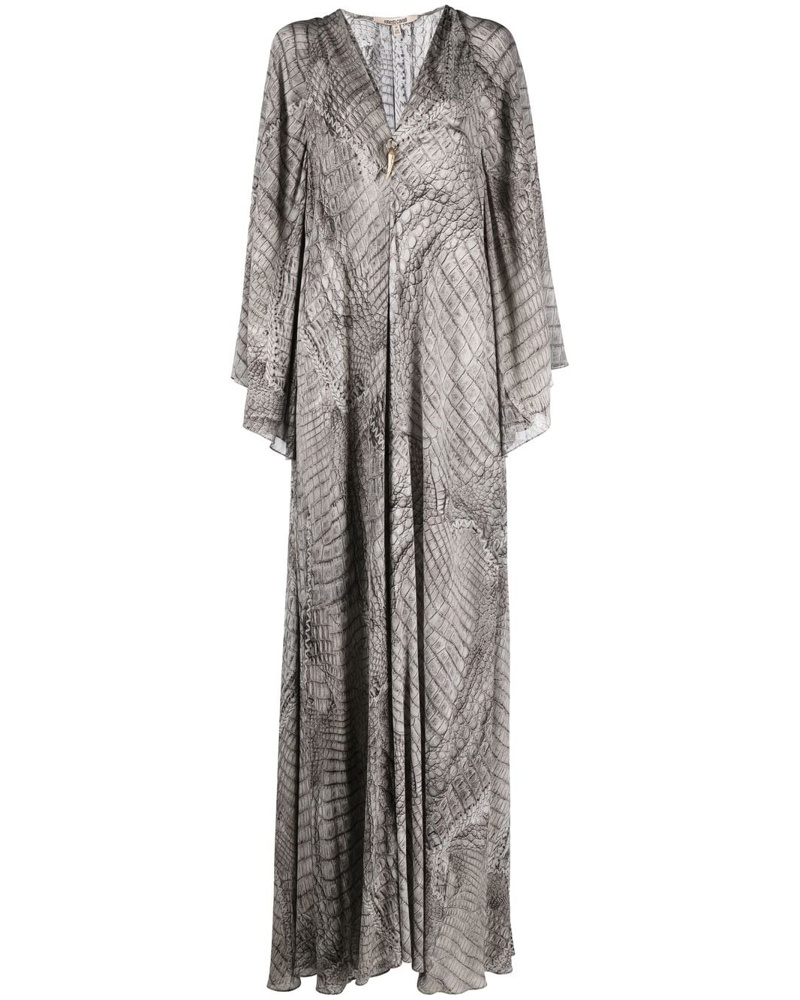 Roberto Cavalli Damen Kleid mit Tiger-Tooth-Print
