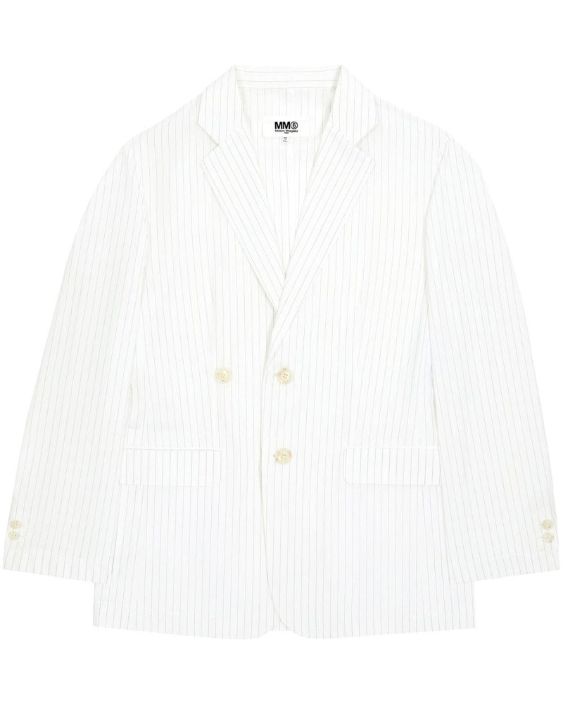 Maison Margiela Damen Doppelreihiger Blazer mit Nadelstreifen