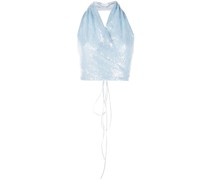 Neckholder-Top mit Pailletten