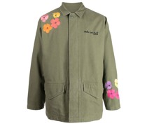 Hemdjacke mit Blumenstickerei