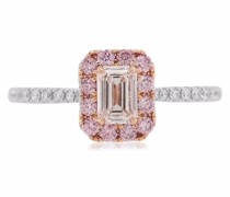 18kt Weißgoldring mit Diamanten
