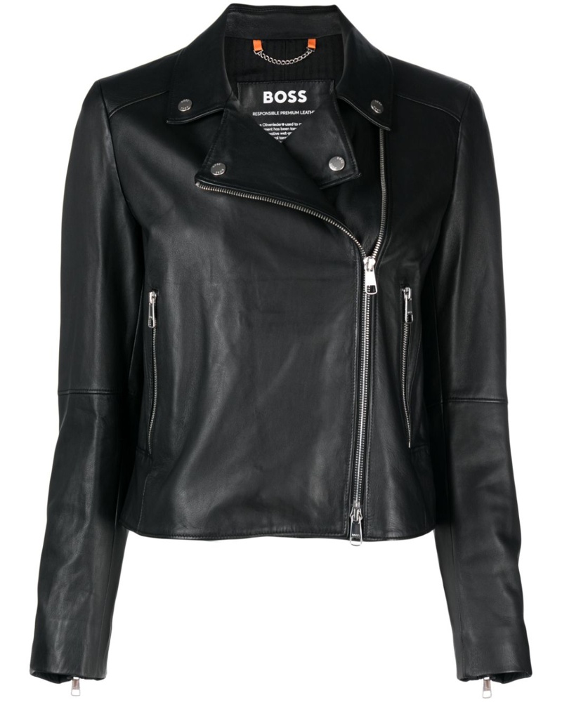 HUGO BOSS Damen Klassische Bikerjacke