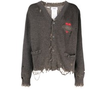 Cardigan im Distressed-Look