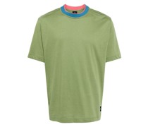Bio-Baumwoll-T-Shirt mit Kontrastkragen