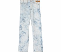 Lockere Five-Pocket-Jeans mit Monogramm