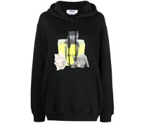 graphic-print pullover hoodie