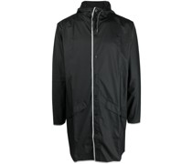 drawstring hooded raincoat