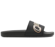 Pantoletten mit Logo-Print