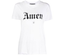 T-Shirt mit "Amen"-Print