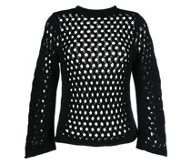 Pullover mit Lochstrickmuster
