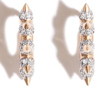 18kt Gelbgoldcreolen mit Diamanten