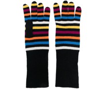 Gestreifte Kaschmirhandschuhe
