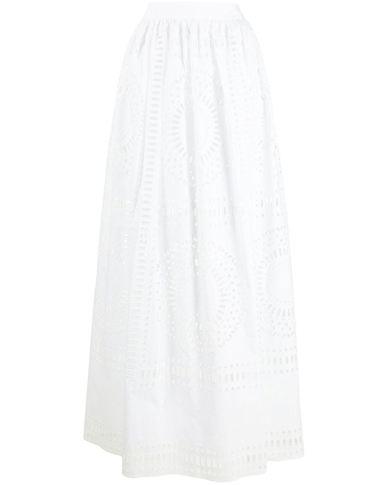 Alberta Ferretti Damen Rock mit Lochstickerei