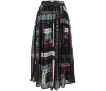 Rock mit Patchwork-Print