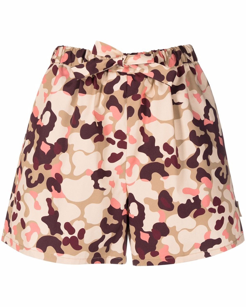 Moncler Damen Shorts mit Camouflage-Print