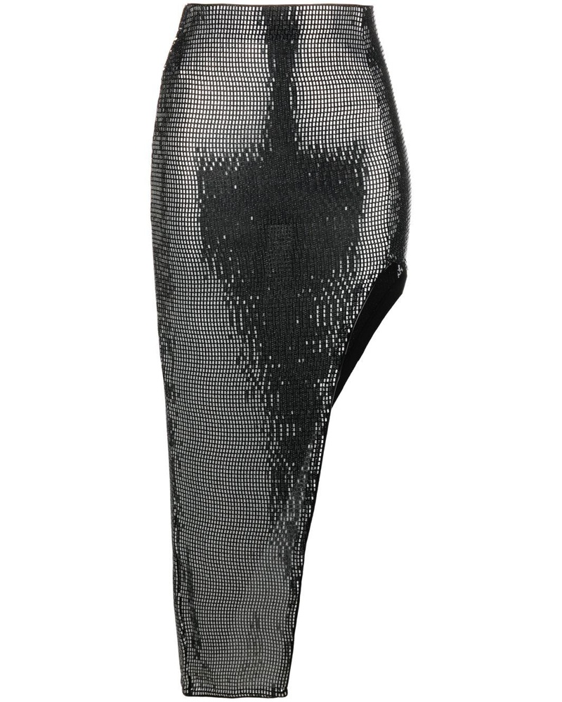 YOUNG POETS SOCIETY Damen Asymmetrischer Rock mit Glitter