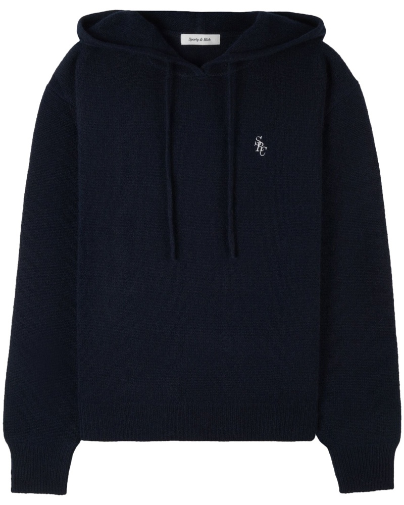 SPORTY & RICH Damen Hoodie aus Kaschmir