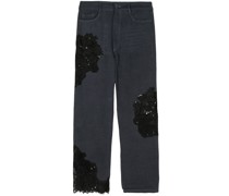 Mikaela sequin lace-detail jeans