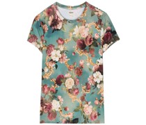 floral-print t-shirt