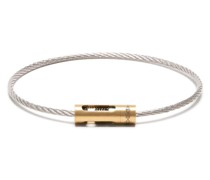 18kt Cable Gelbgoldarmband mit Titan 6g