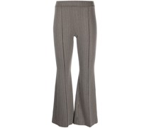 Cropped-Hose mit Hahnentrittmuster