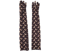 Handschuhe mit Sichelmond-Print
