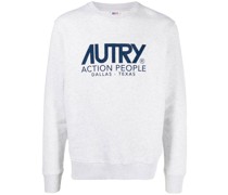 Sweatshirt mit geflocktem Logo