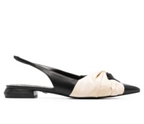 Slingback-Sandalen mit Knoten