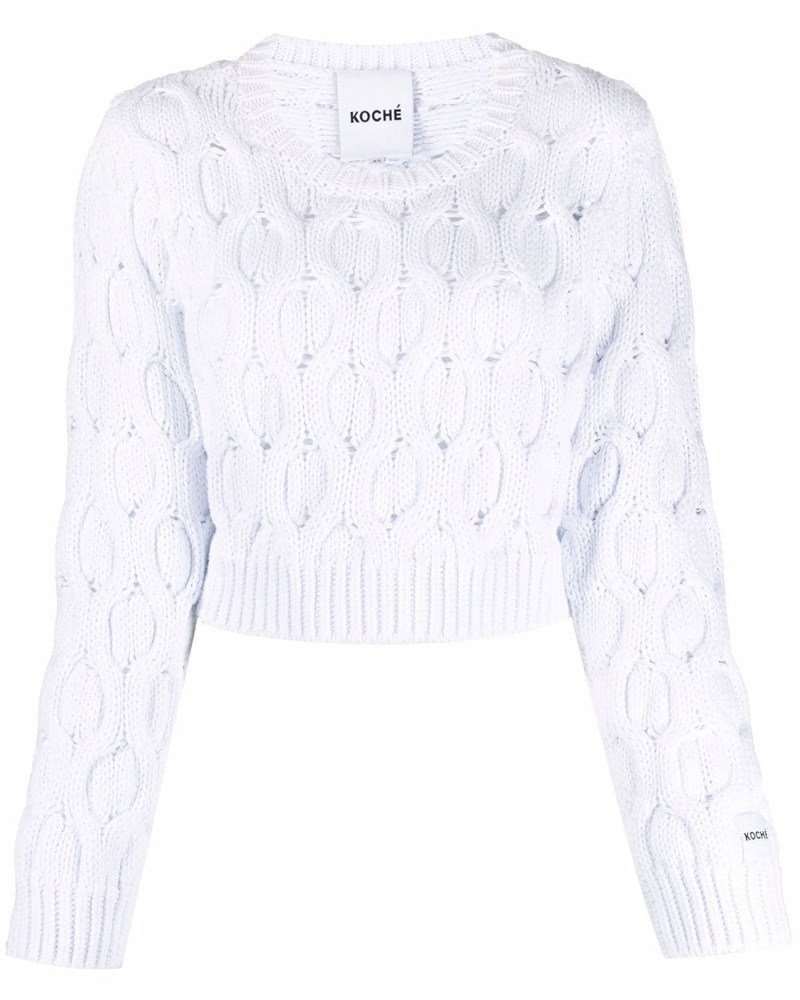 KOCHÉ Damen Pullover mit Zopfmuster
