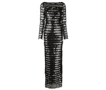 Langärmeliges Paillettenkleid