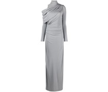 Asymmetrisches Maxikleid mit Drapierung